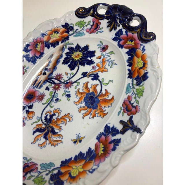 Early 19th Century Pair Stephen Folch Ironstone Imari Chinoiserie Serving Dishes C1825 Staffordshire For Sale - Image 5 of 11