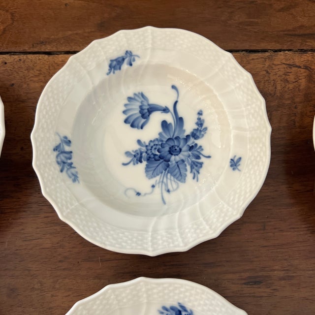 Late 20th Century Late 20th Century Royal Copenhagen Blue Flower Berry Bowls- Set of 6 For Sale - Image 5 of 6