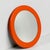 Round Space Age Wall Mirror in Orange, France, 1970s For Sale - Image 6 of 12