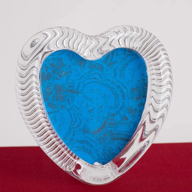 Vintage Glass Striped Heart Portrait Frame For Sale In New York - Image 6 of 9