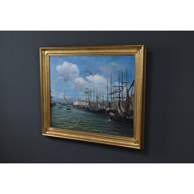 Nicoli, Port Scene, Oil on Canvas, 20th Century, Framed For Sale - Image 4 of 16
