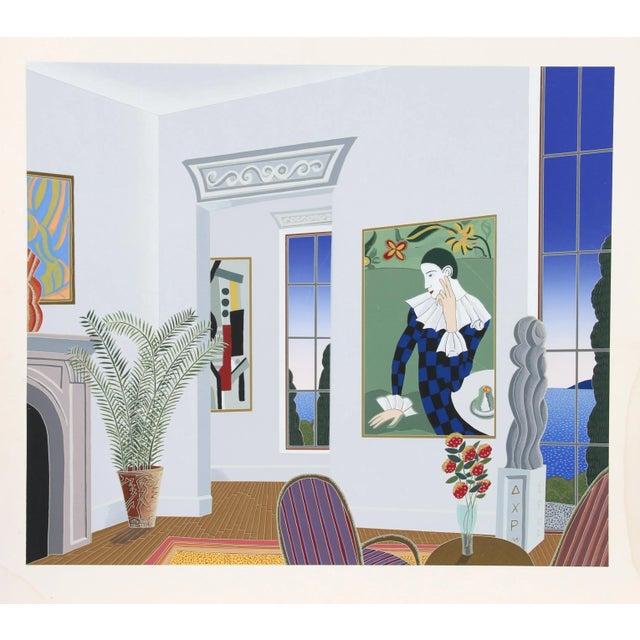 Artist: Thomas McKnight Title: Harlequin Year: 1982 Medium: Screenprint Size: 24 x 28 inches Framed Size: 29 x 32 in....