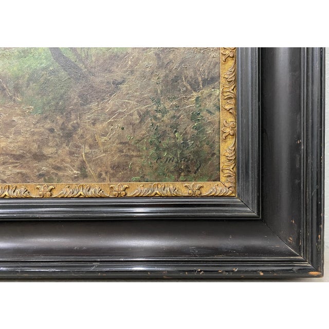 Brown Victor Mytteis Hungarian Country Landscape With Figures C.1902 For Sale - Image 8 of 12