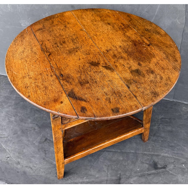 Large English Cricket Table of Patinated Oak From the Georgian Era For Sale - Image 16 of 16