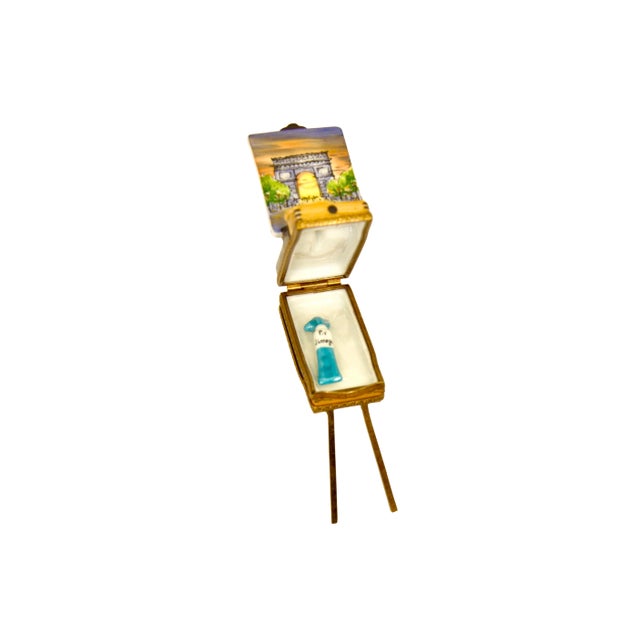 Limoges, France Limoges Painter's Easel Accent Box For Sale - Image 4 of 8