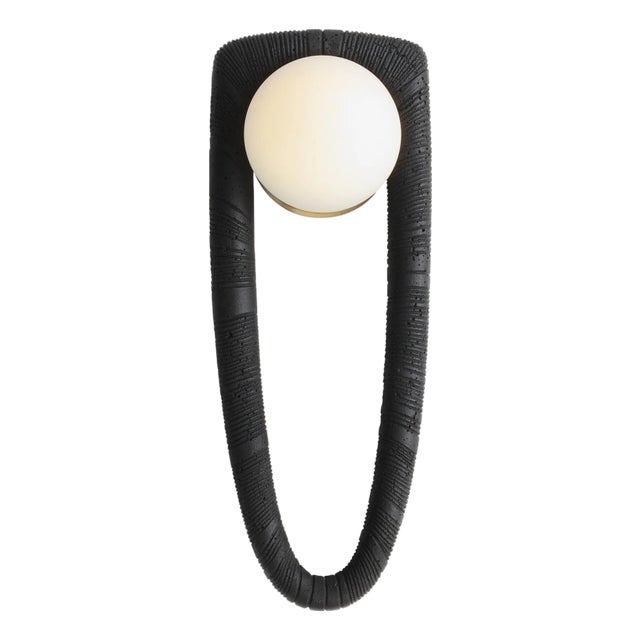 Arteriors Home Laredo Black Lava Stone Composite Sconce For Sale