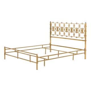 Italian Brass Bed by Ciansky, Shelba, and Luciano Frigerio for Frigerio Di Desio, 1960s For Sale