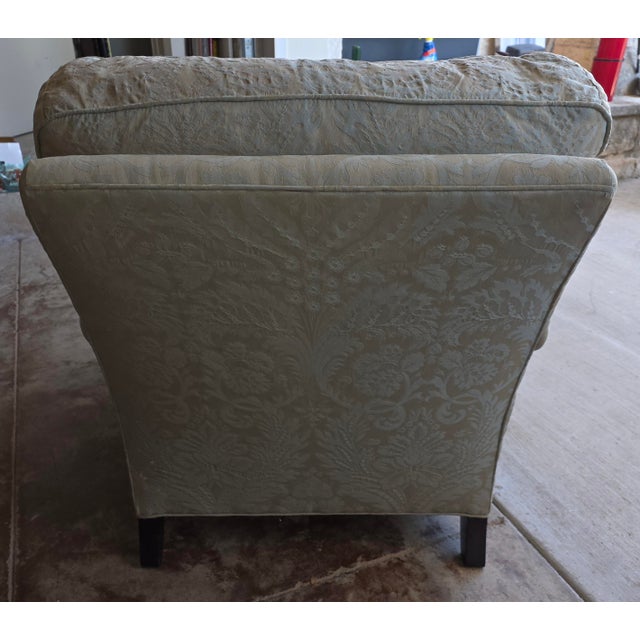 Beautiful damask fabric and with down cushions...large and comfortable.