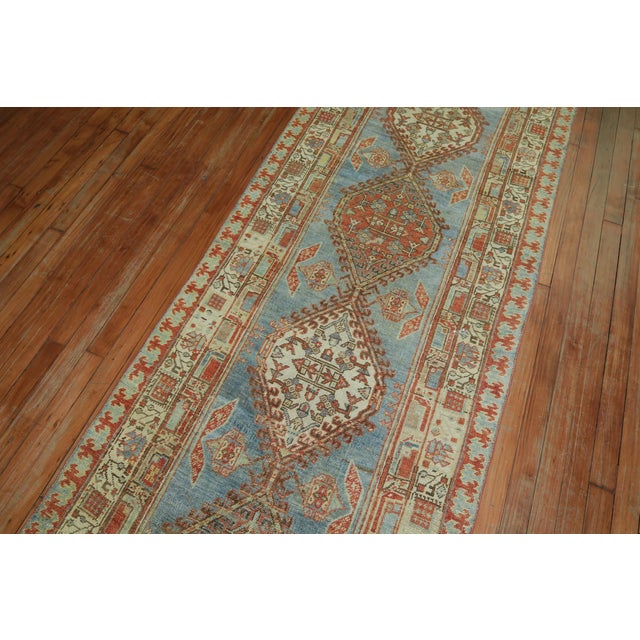 Industrial Anique Tribal Persian Serab Runner, 20th Century - 3' x 15'9" For Sale - Image 3 of 6