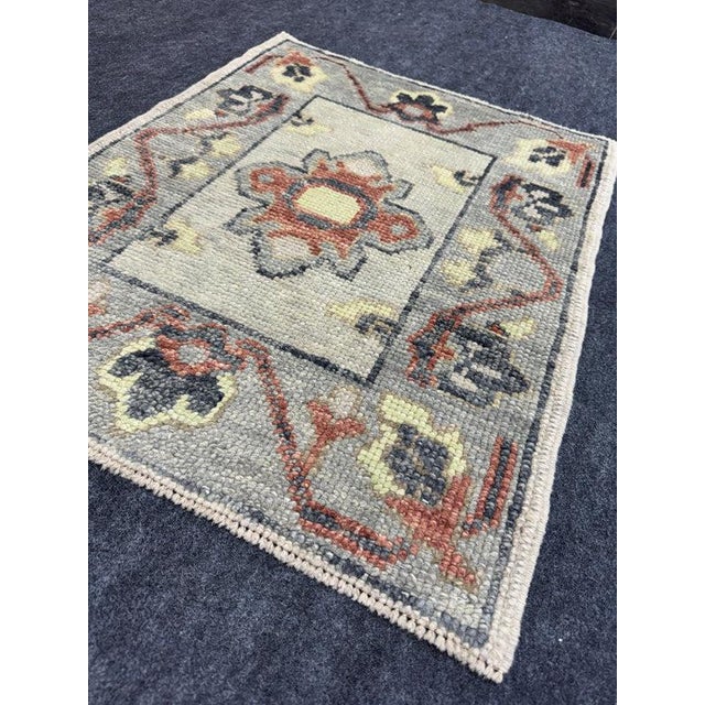 Turkish Oushak Rug 2'3" x 2'10" For Sale - Image 4 of 6
