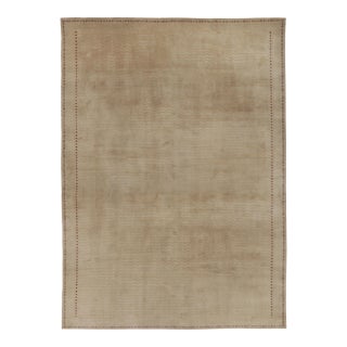 Rug & Kilim's Art Deco-Inspired Rug, Beige With Minimalist Geometric Patterns For Sale