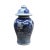 This is a small size blue and white round lid jar with Chinese Oriental scenery character theme. There is a variation on...