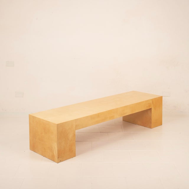 Mid-Century Parchment Custom Made Coffee Table from Tura Milano, 1970 For Sale - Image 11 of 18