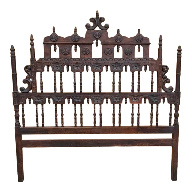Vintage Spanish King Size Pagoda Headboard Chairish