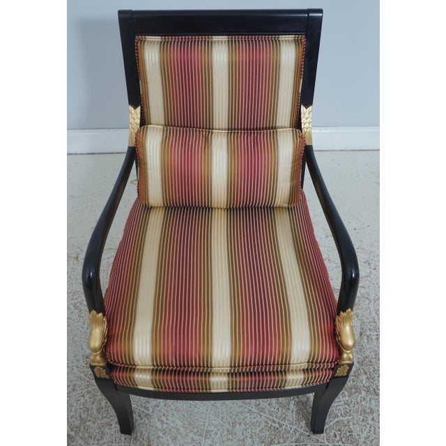 Age: Approx: 30 Years Old Details: Clean Well Cared For Upholstery Quality Construction Black & Gold Finish Carved Dolphin...