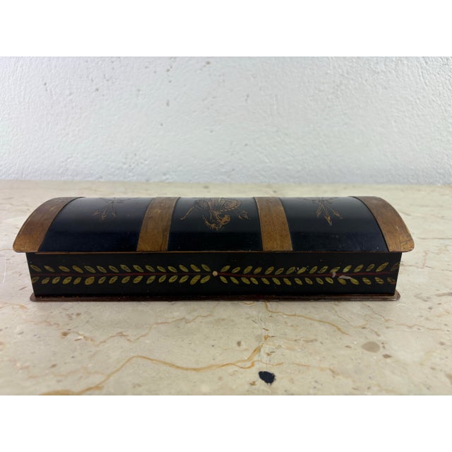 Vintage French Empire Style Toleware Trinket Box For Sale In Philadelphia - Image 6 of 8