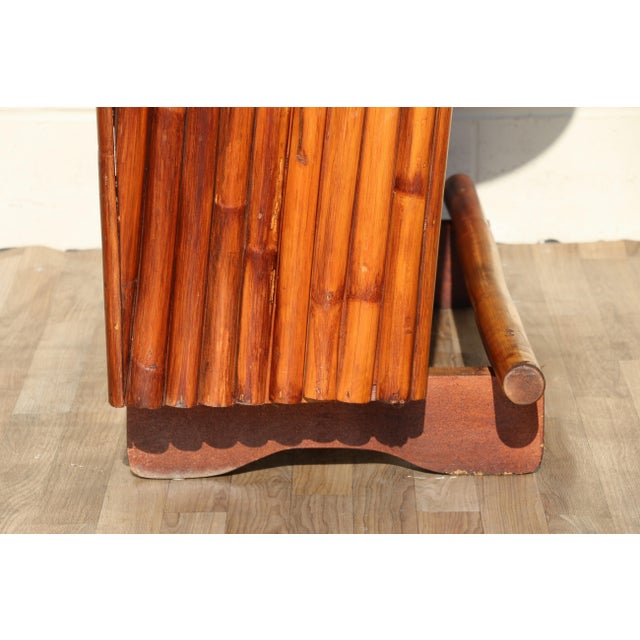 Mid Century Vintage Bamboo Tiki Bar | Tropical Coastal Bohemian Bar Cabinet For Sale In Los Angeles - Image 6 of 18