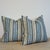Jasper Eastlake pillows in forest and blue, in 100% hemp. Backs are coordinating cream linen. Invisible zippers and...