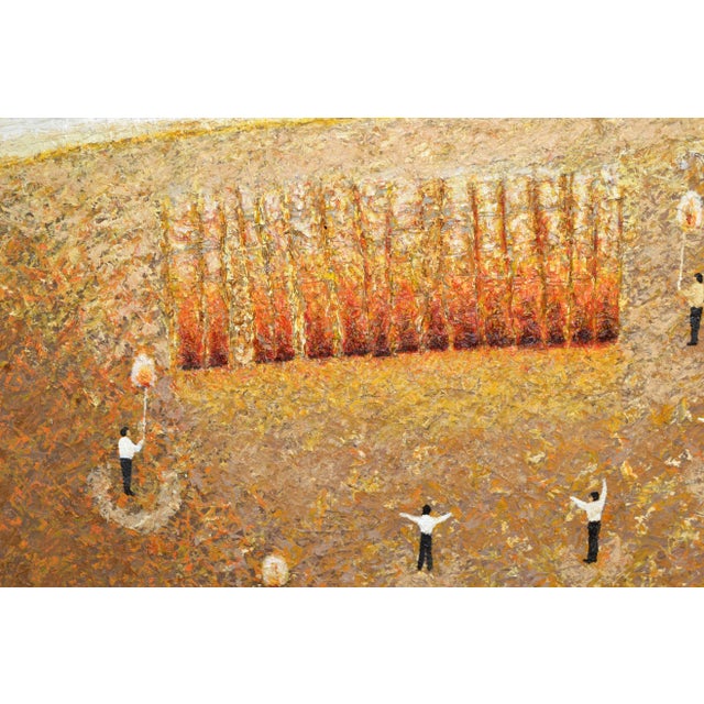 2000 - 2009 Eduardo Esquivel Solario (Solarium) Acrylic Paint Framed Wall Art 2005 Signed For Sale - Image 5 of 13