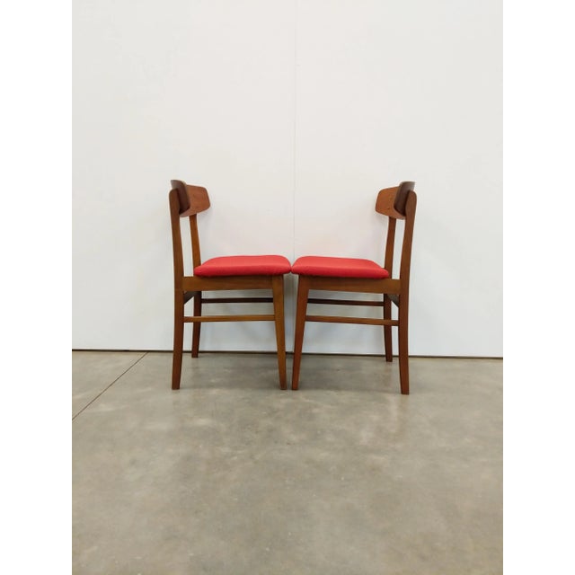 Mid-Century Modern Pair of Vintage Danish Modern Dining Chairs For Sale - Image 3 of 6