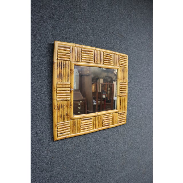 Mid-Century Modern Faux Bamboo Wall Mirror For Sale In Philadelphia - Image 6 of 11