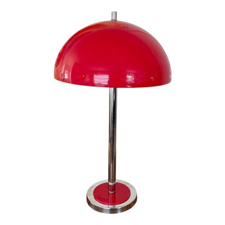 Vintage Mid Century Mushroom Dome Chrome Lamp For Sale
