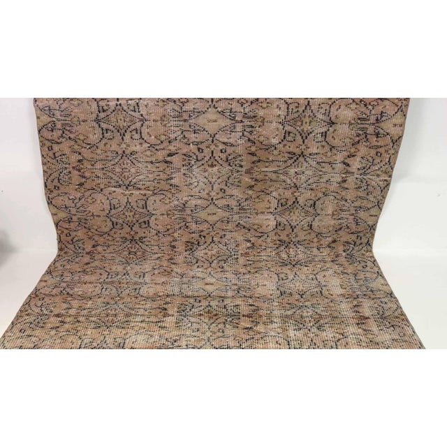 Textile 1970s Vintage Turkish Handmade Wool Cotton Beige Area Rug For Sale - Image 7 of 13
