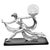1990s Art Deco Nude Lamp/after A.Ouline Silvered Bronze For Sale - Image 15 of 18