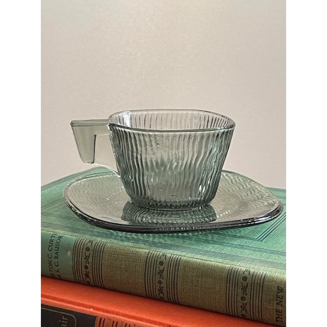 Vintage Grey Textured Expresso Mugs Set- 6 Pieces For Sale - Image 4 of 8