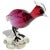 Beautiful vintage Murano hand blown Sommerso red amethyst Italian art glass guinea or quail bird sculpture. The piece is...
