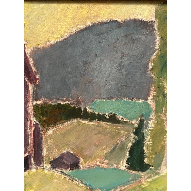 Mid-Century Modern John Hedman, Landskap, 1966, Gouache on Panel, Framed For Sale - Image 3 of 17