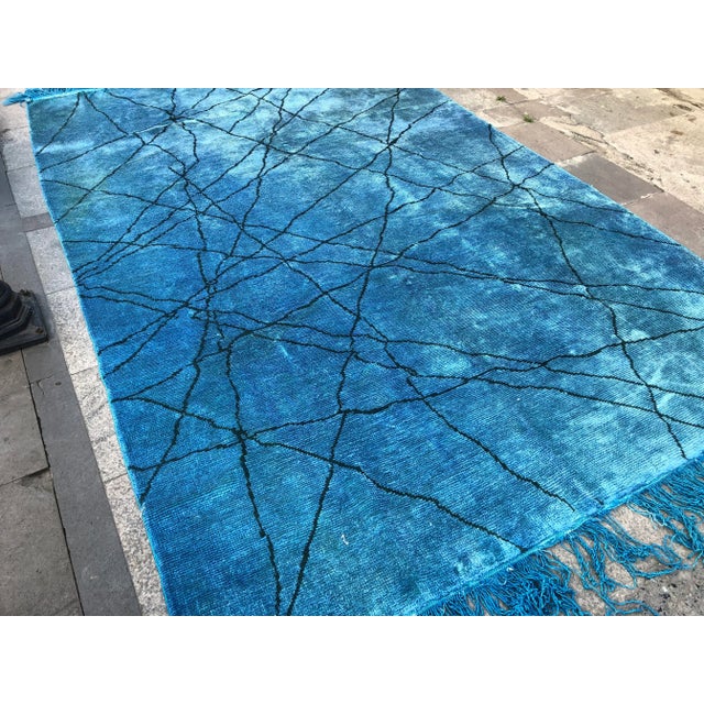 1960s Vintage Turkish Hemp Rug- 6′9″ × 9′9″ For Sale - Image 9 of 11