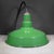 Vintage 18" Enameled Porcelain Green Industrial Pendant Lights c.1930-Set of 3 For Sale - Image 12 of 16