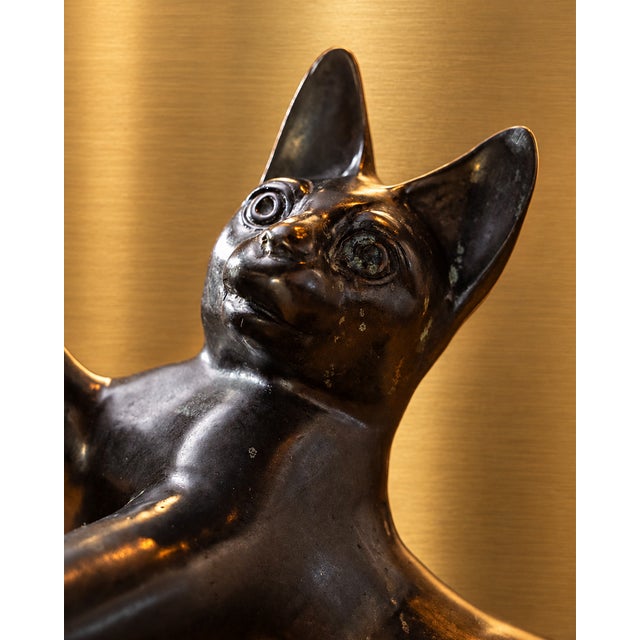 Unknown, Sculpture Chat, 1960s, Bronze For Sale - Image 6 of 8
