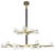 Demetra Brushed Brass Double Chandelier by Alabastro Italiano For Sale
