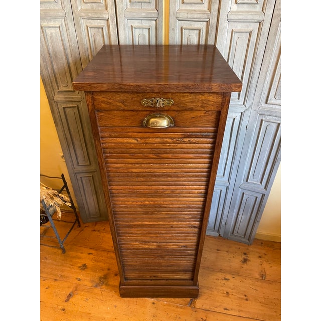 Antique French Roller Shutter Cabinet, 1890s For Sale - Image 10 of 14