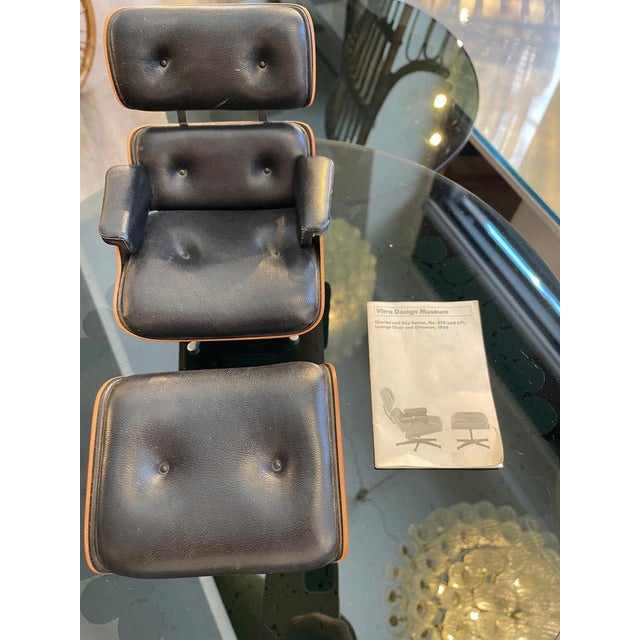 Vintage Miniature Lounge Chair and Ottoman Models by Charles and Ray Eames, 1956, Set of 2 For Sale - Image 11 of 13