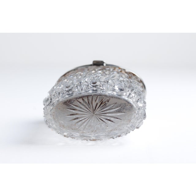 Hobnail & Star Cut Crystal Glass Jar For Sale - Image 4 of 6
