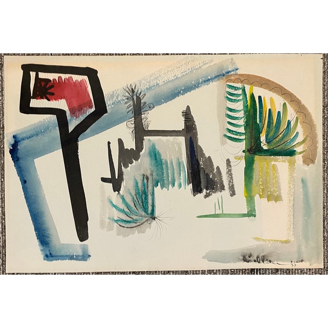 Mid-Century Modern 1955 Robert Colborne Abstract Painting For Sale - Image 3 of 4