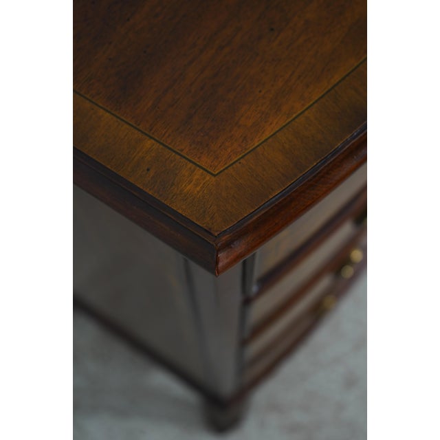 Maitland Smith Federal Style Mahogany Bowfront Chest of Drawers For Sale - Image 11 of 18