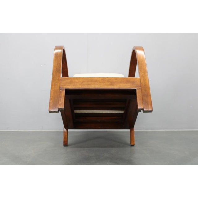 Vintage Art Deco Bouclé Chair, Czechoslovakia, 1940s For Sale - Image 15 of 16