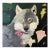 “Flower Eater” Wolf Painting by LWren Walraven For Sale