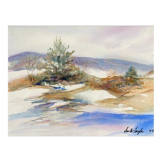 1977 Smith Taylor Watercolor Landscape Painting For Sale