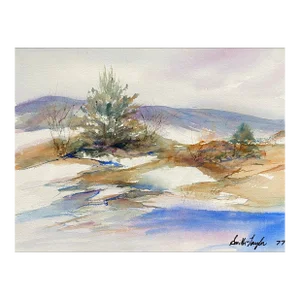 1977 Smith Taylor Watercolor Landscape Painting