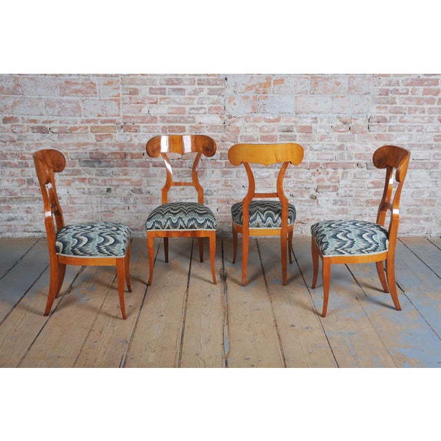 Wood Biedermeier Cherry Wood Chairs, Austria, 1820s, Set of 4 For Sale - Image 7 of 14