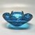 1960s This blue ashtray/catchall is a stunning example of Mid-Century Modern Italian glassmaking, sculptural bowl/ashtray...