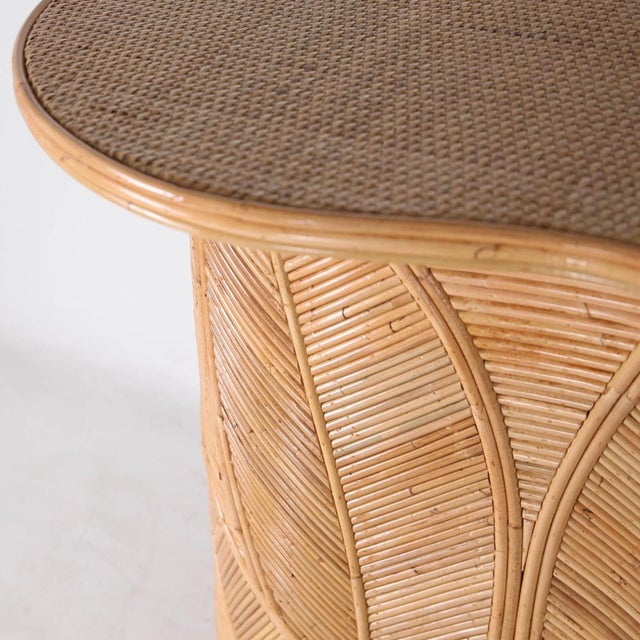 Leaf Rattan Console Table For Sale - Image 15 of 16