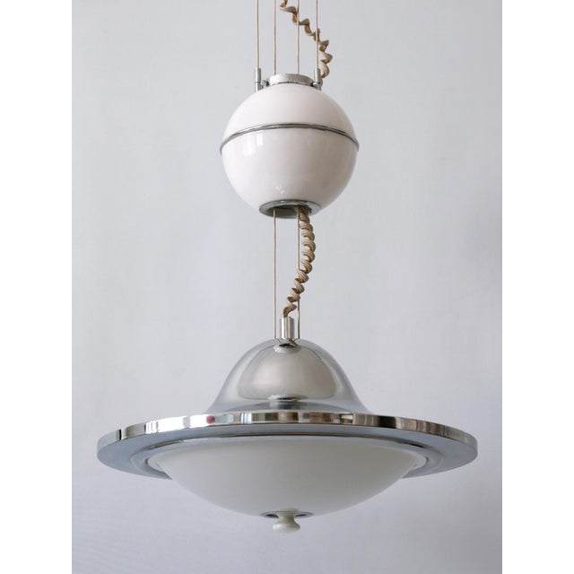 Mid-Century Modern UFO Counterweight Pendant Lamp, Italy, 1960s For Sale - Image 12 of 18
