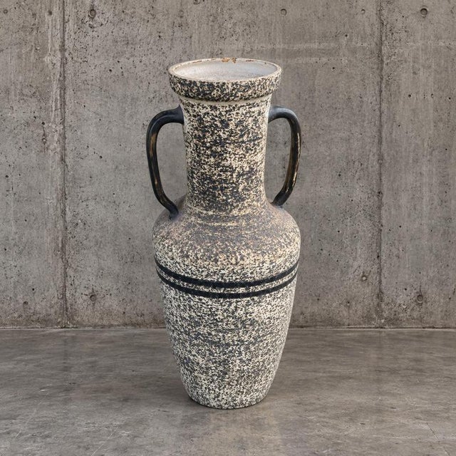 2 very Large / hand turned vases / Dutch ceramic vases / Birch bark / 1970s Height 110Width 40Depth 49 cm