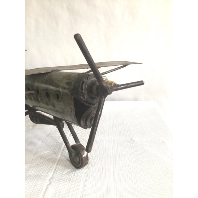Industrial 1960s Steel Industrial Airplane Sculpture For Sale - Image 3 of 9